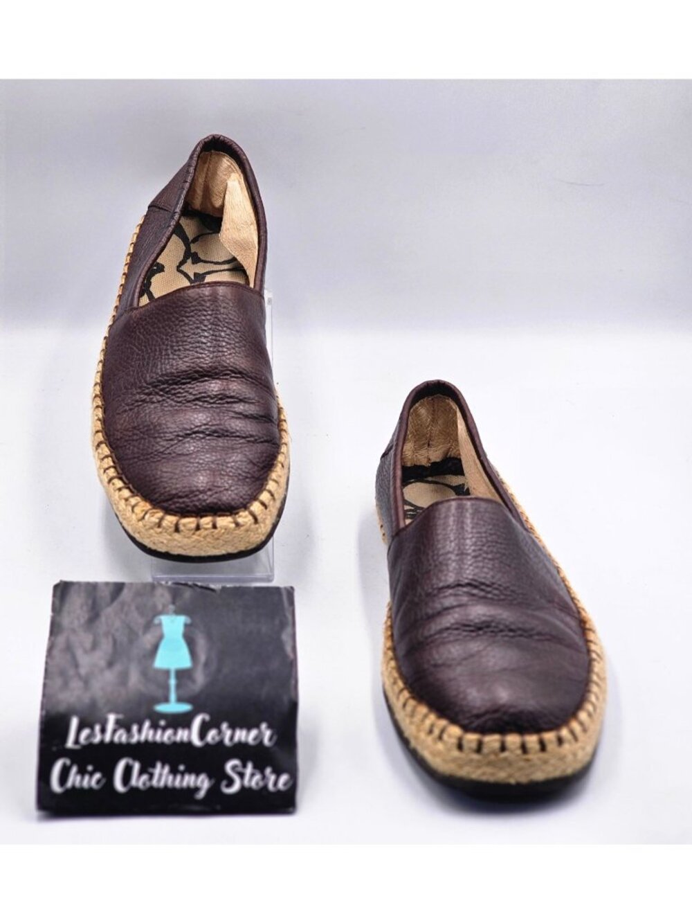 Coach Men's Brown Leather Espadrille Loafers Flats Shoes Size 9.5 3352 - Picture 2 of 16
